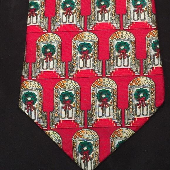 Christmas Hallmark 1996 Seasonal Concepts Neck Tie Men's Business Executive - Picture 1 of 8